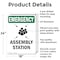 Signmission Assembly Station With Symbol, 18 in W x Rectangle, Aluminum OS-2PACK-EM-A-1824-V-10433 - alternate 6